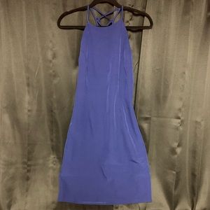 Never worn royal blue lace up back dress